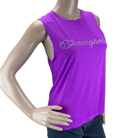 New Champion Purple Reef Sleeveless Crew Neck Pullover Sport Muscle Tee Tank Top - Picture 4 of 6